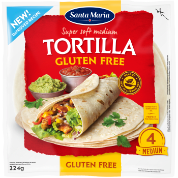 Tortilla Glutenfri 4-p 224g Santa Maria.