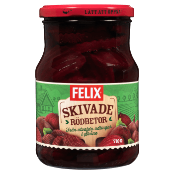 Skivade Rödbetor 710g Felix.