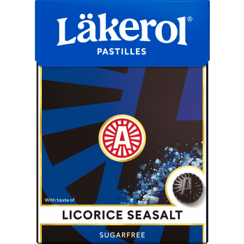 Halstabletter Seasalt Sockerfri 75g Läkerol.