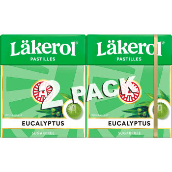 Halstabletter Eucalyptus Sockerfri 2-p 50g Läkerol.