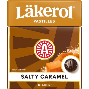 Halstabletter Salty caramel 25g Sockerfri Läkerol.