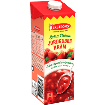 Jordgubbskräm Extra prima 1l Ekströms.