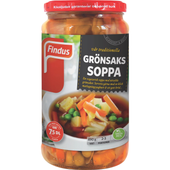 Grönsakssoppa 490g Findus.