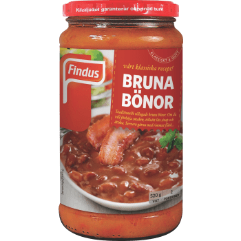 Bruna bönor 520g Findus.