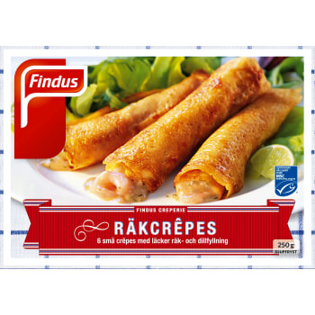 Räkcrepes Fryst 250g Findus.