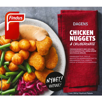 Chicken nuggets med chilibearnaisesås 360g Findus.