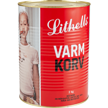 Varmkorv med Naturskinn 2kg Lithells.