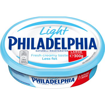 Färskost Naturell Light 12% 300g Philadelphia.