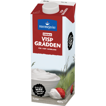 Vispgrädden 40% 1000g Norrmejerier.