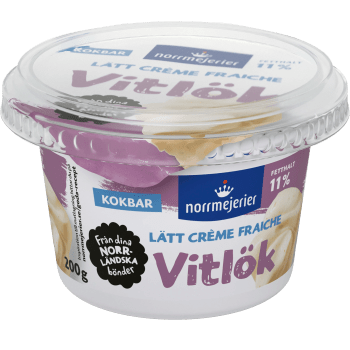 Crème Fraiche Lätt Vitlök 11% 200g Norrmejerier.