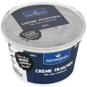 Crème fraichen 34% Naturell 200g Norrmejerier.