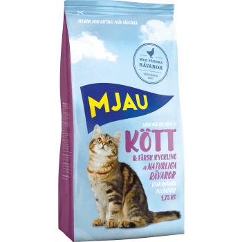 Kattmat Kött & färsk kyckling 1,75kg Mjau.