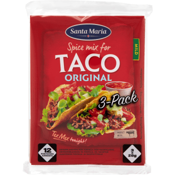 Taco Kryddmix Original Mild 28g 3-p Santa Maria.