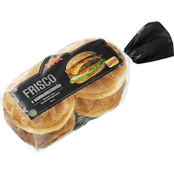 Hamburgerbröd Frisco 4-p 324g Korvbrödsbagarn.