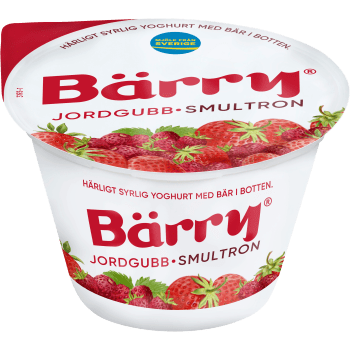 Yoghurt Jordgubb & smultron 2,7% 250g Bärry.