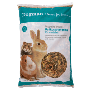 Vitaminberikad Fullkostblandning Smådjursfoder 2,3kg Dogman.