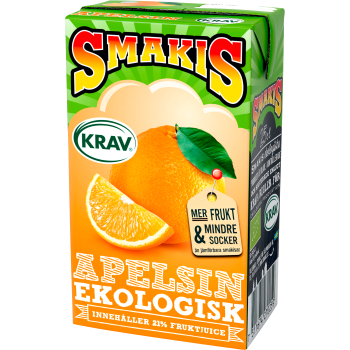 Fruktdryck Apelsin 250ml KRAV Smakis.