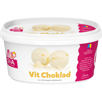 Gräddglass Vit choklad 500ml SIA Glass.