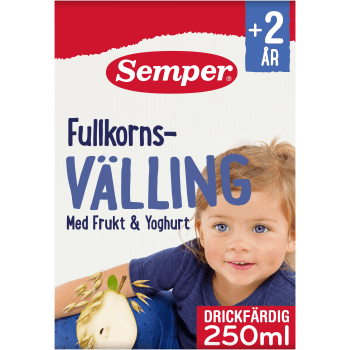Fullkornsvälling Frukt & yoghurt Drickfärdig Från 2år 250ml Semper.