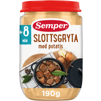 Slottsgryta med potatis Från 8m 190g Semper.