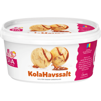 Gräddglass Kola & havssalt 500ml Sia Glass.