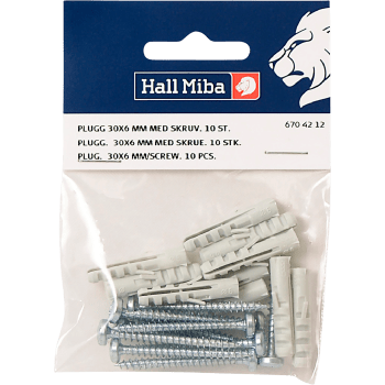 Plugg 30x6mm 10p Hall Miba.