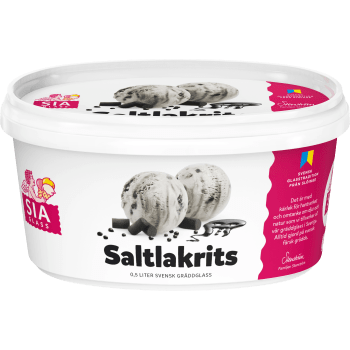 Gräddglass Saltlakrits 500ml SIA Glass.
