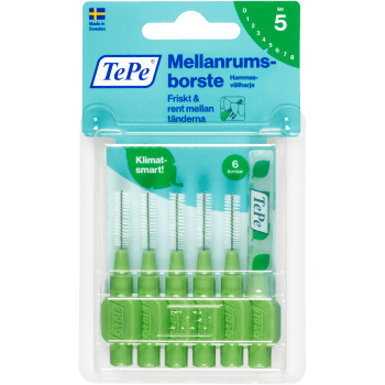 Mellanrumsborste Grön 0,8mm 6-p TePe.