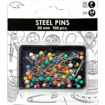 Knappnål 100-pack 30mm Falk.