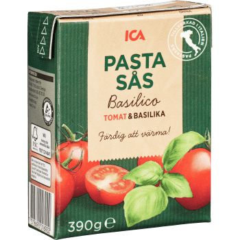 Pastasås Tomat Basilika 390g ICA.