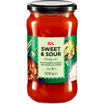 Sweet & sour Mild Färdig sås 500g ICA.