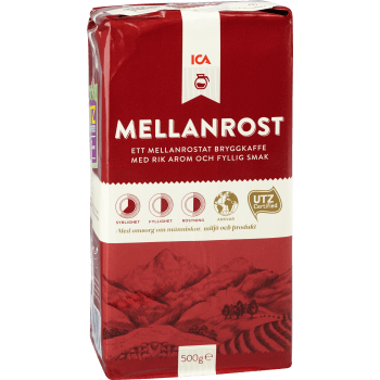 Bryggkaffe, Mellanrost, 500g, ICA.