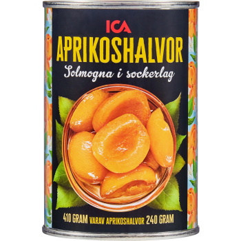 Aprikoshalvor 410g ICA.
