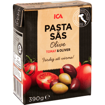 Pastasås Tomatsås med Oliver 390g ICA.