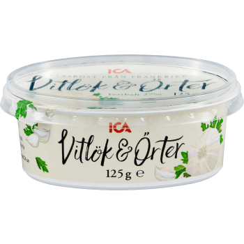 Färskost Vitlök & örter 125g ICA.