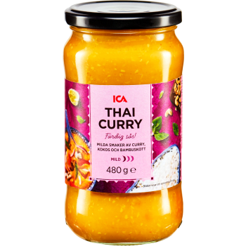 Curry Mild Färdig sås 490g ICA.
