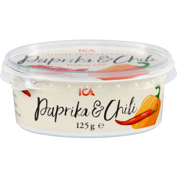Färskost Paprika & chili 125g ICA.