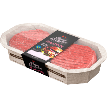 Hamburgare Färska med Bacon 4-p 452g ICA.