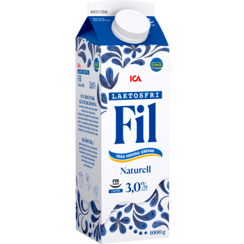 Filmjölk Laktosfri 3% 1l ICA.
