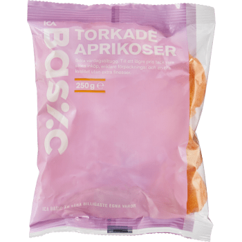 Torkade Aprikoser 250g ICA Basic.
