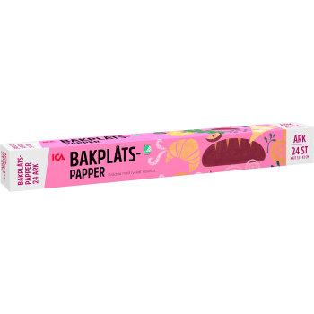 Bakplåtspapper 33cm 24 ark Miljömärkt ICA.