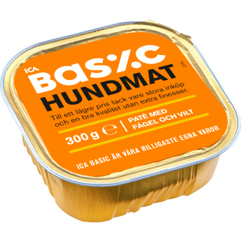 Hundmat Paté fågel & vilt 300g ICA Basic.