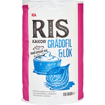 Riskakor Gräddfil & lök 130g ICA.