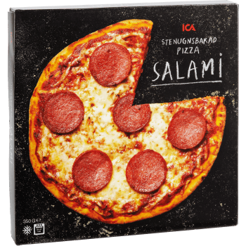 Pizza Salami stenugnsbakad pizza 350g ICA.
