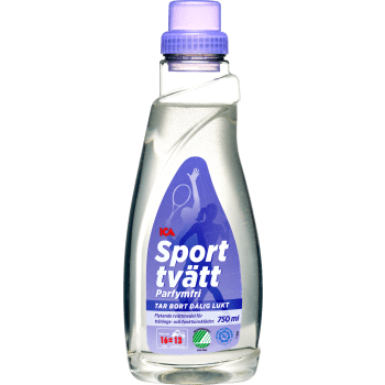 Tvättmedel Sporttvätt Flytande Parfymfri 750ml Miljömärkt ICA.