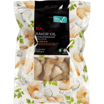 Vannameiräkor råa 350g ICA.