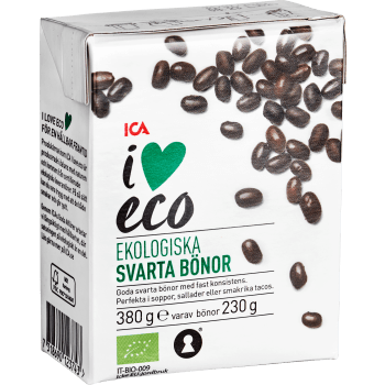 Svarta bönor Ekologisk 380g ICA I love eco.