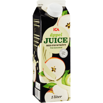 Juice Äpple med fruktkött 1l ICA.