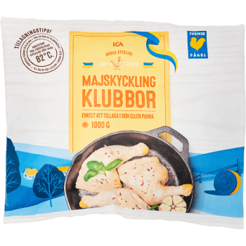 Majskycklingklubba mörad Fryst 1kg ICA.