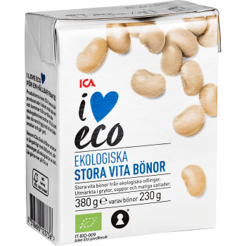Stora vita bönor Ekologisk 380g ICA I love eco.
